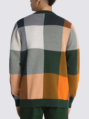 Unisex Tartan Pattern Wool Cardigan - Men's Sweaters & Sweatshirts
