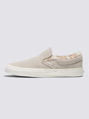 Fur lined 2025 vans slip on