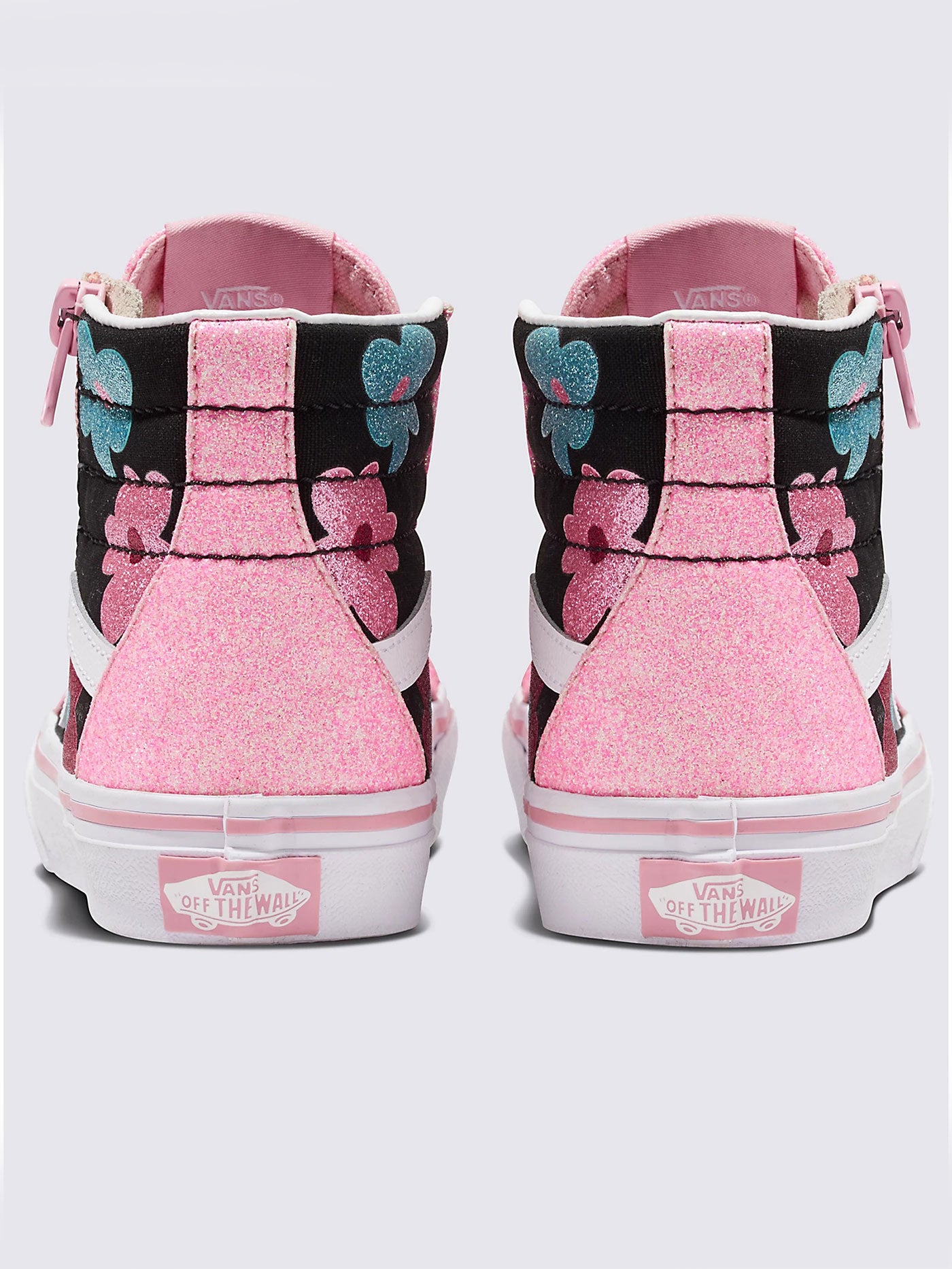 Vans Sk8 Hi Reissue Side Zip Gltr Flower Wht Shoes Fall 2024 EMPIRE