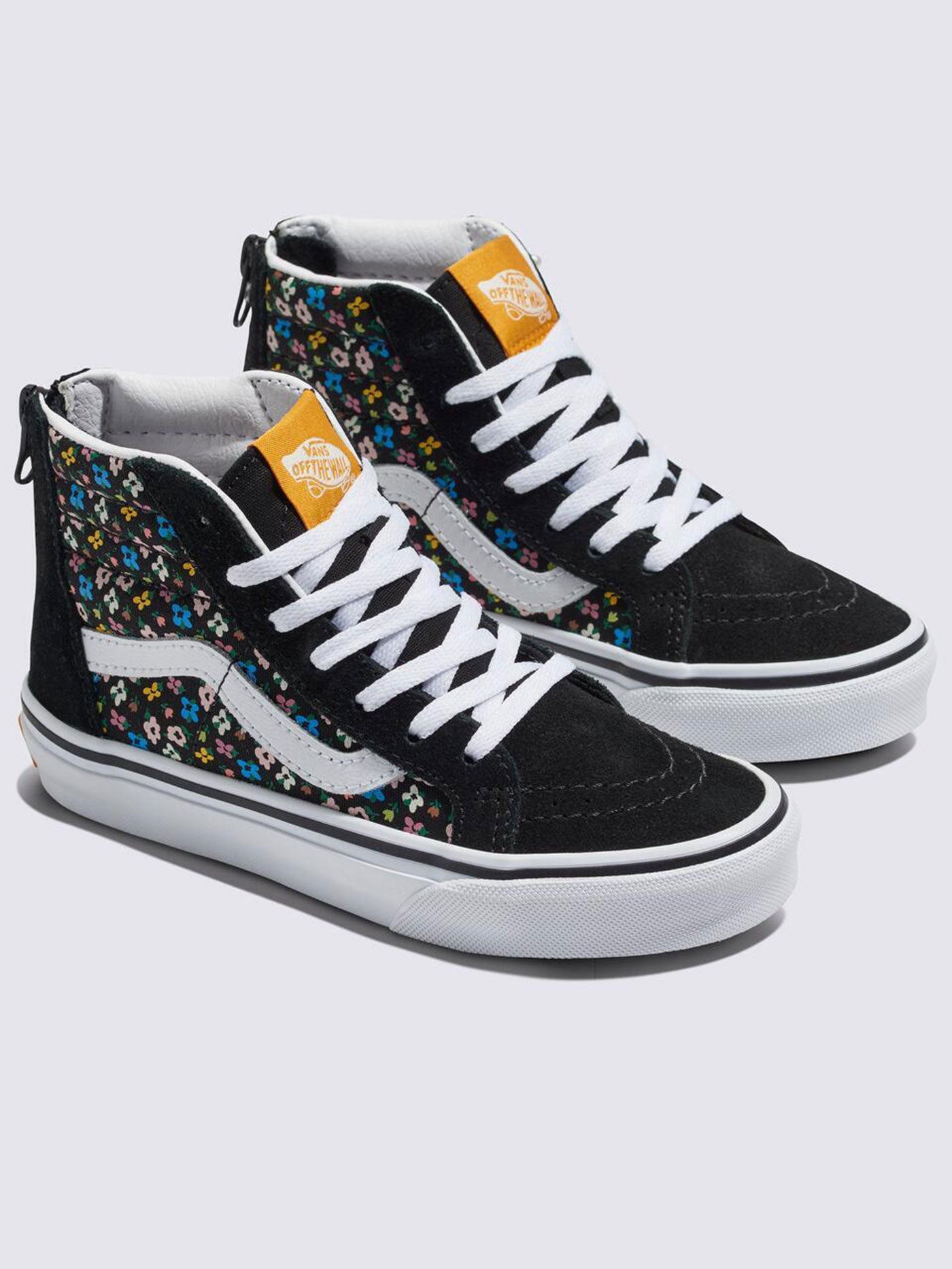 black floral high top vans