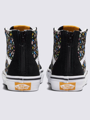 black floral high top vans