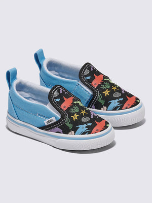 Vans Slip-On V Glow Sharks Blue/Multi Shoes Spring 2025