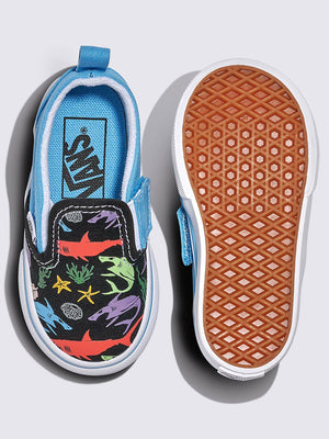Vans Slip-On V Glow Sharks Blue/Multi Shoes Spring 2025
