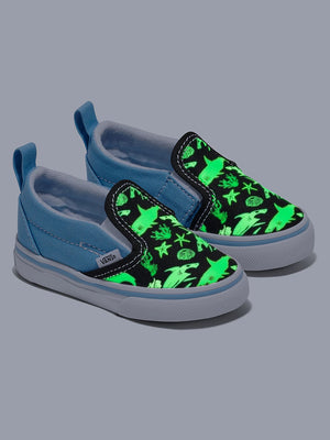 Vans Slip-On V Glow Sharks Blue/Multi Shoes Spring 2025