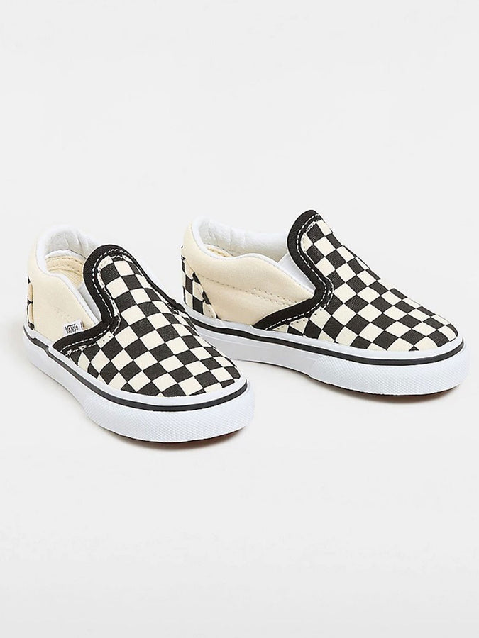 Vans Classic Slip-On Black White Checkerboard/White Shoes | BLACK WHITE CHECK/WHITE (BWW)