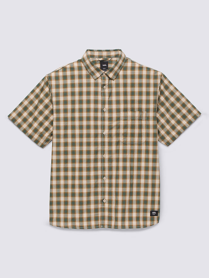 Vans Hadley Short Sleeve Buttondown Shirt Spring 2024 | OATMEAL/BISTRO GRN (D01)