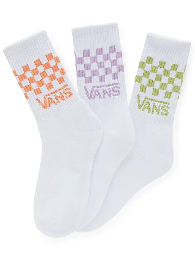 Vans Classic Check 3 Pack Socks Spring 2024 | LEAF GREEN (CR0)
