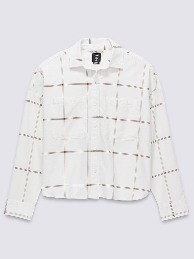 Vans Antica Boxy Long Sleeve Buttondown Shirt Fall 2024 | MARSHMALLOW (FS8)