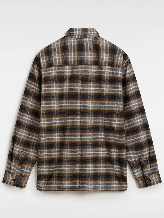 Vans Montwood Zip Flannel Buttondown Shirt Fall 2024 | BLACK / SEPIA