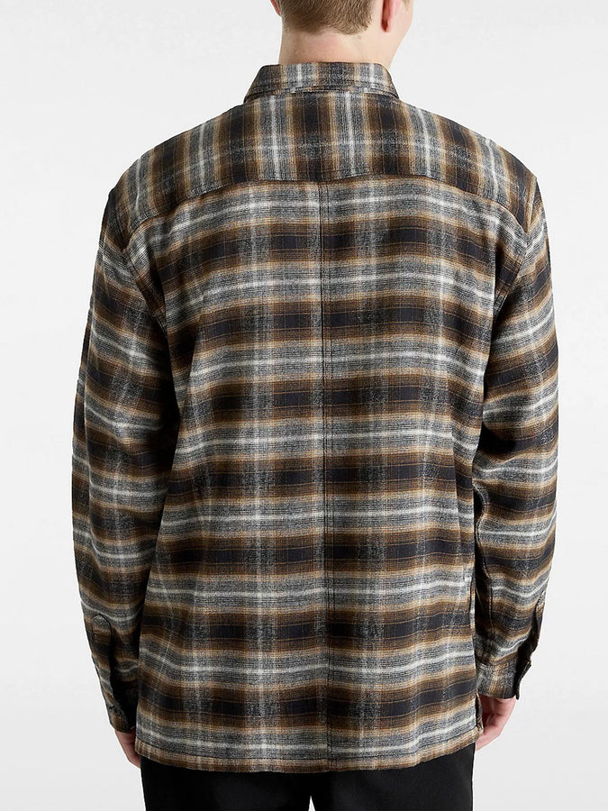 Vans Montwood Zip Flannel Buttondown Shirt Fall 2024 | BLACK / SEPIA