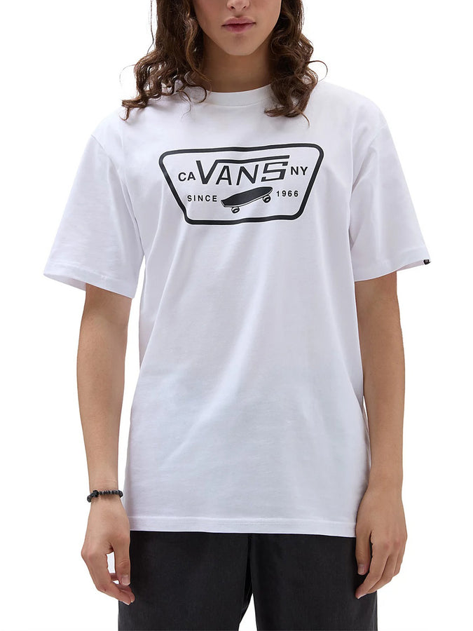 Vans Full Patch T-Shirt | WHITE/BLACK (YB2)