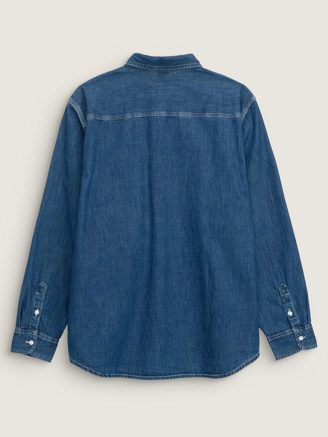 Vans LX Chambray Long Sleeve Buttondown Shirt Spring 2026 | MEDIUM INDIGO (0D8)