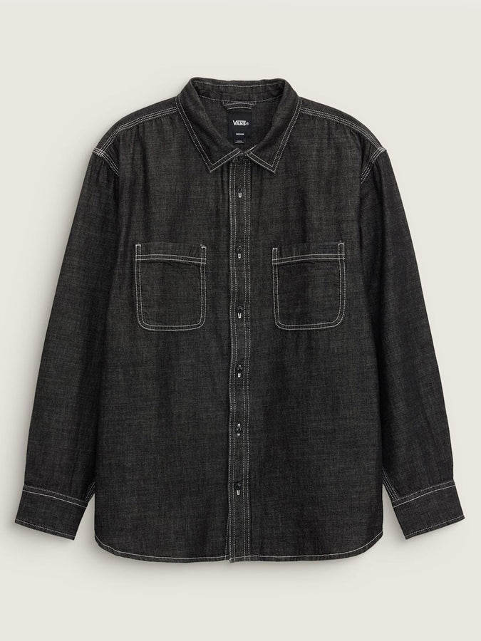 Vans LX Chambray Long Sleeve Buttondown Shirt Spring 2026 | BLACK (BLK)