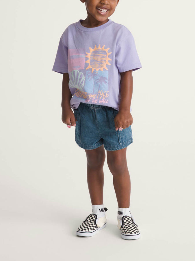 Vans Joy Ruffled E-Waist Shorts Spring 2026 | VINTAGE INDIGO (AHU)