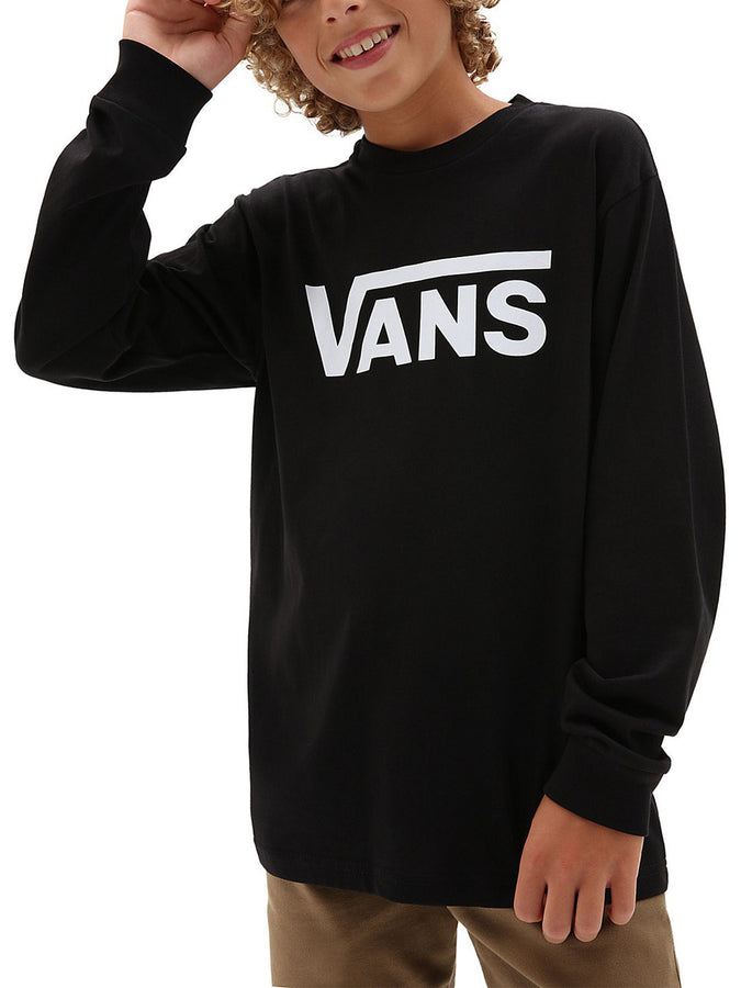 Vans Classic Long Sleeve T-Shirt | BLACK/WHITE (Y28)