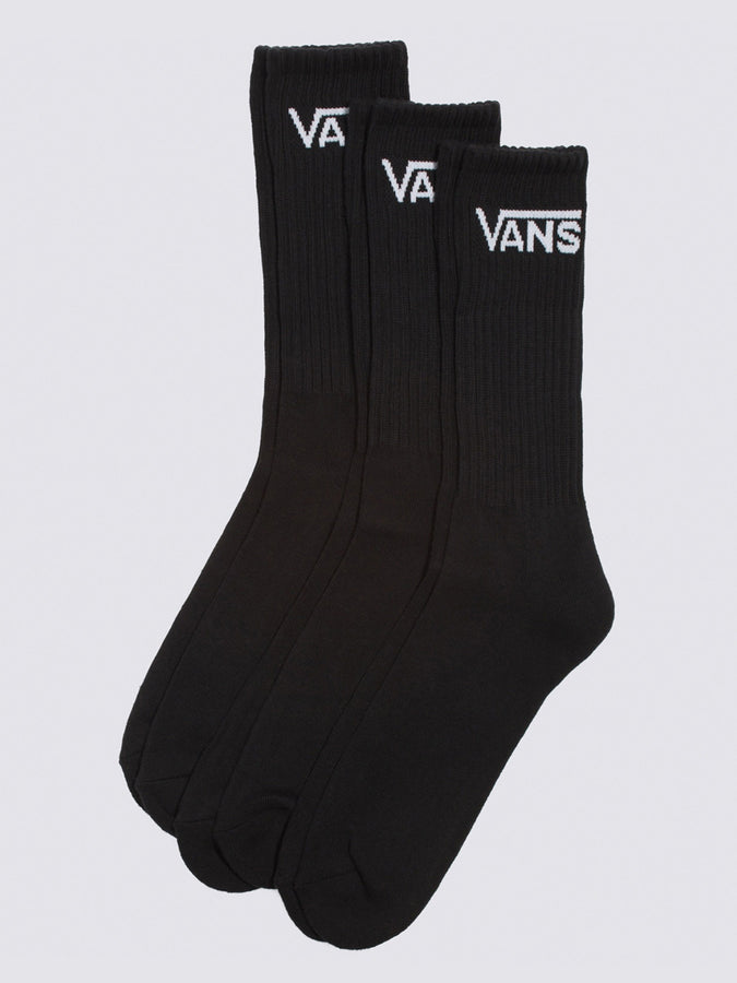 Vans Classic Crew 6.5-9 3 Pack Socks | BLACK (BLK)