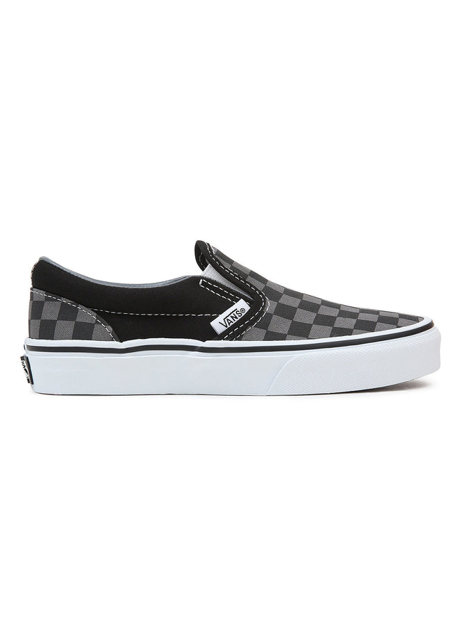 Vans Classic Slip-on Checkerboard Black/Pewter Shoes | (CHECK) BLK/PEWTER (EO0)
