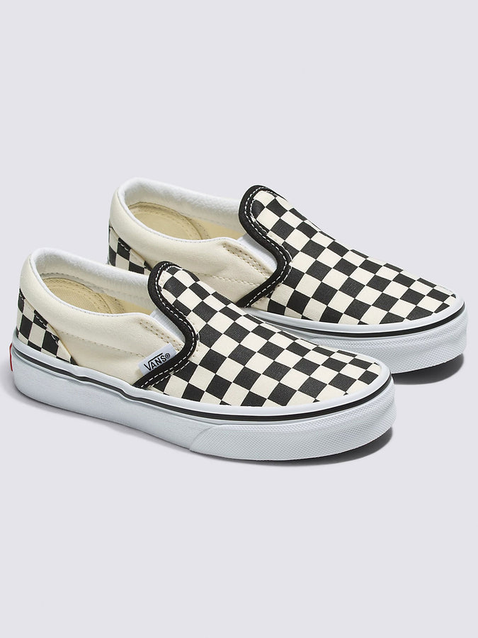Vans Classic Slip-On Checkerboard Black/White Shoes | BLACK/WHITE (EO1)
