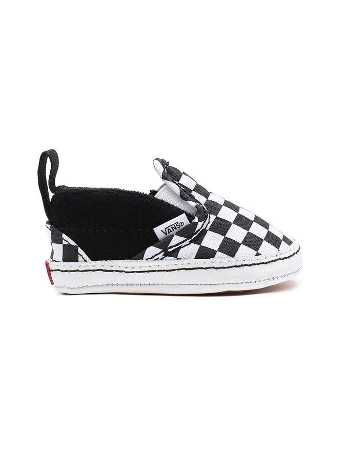 Vans Slip-On V Crib Checker Black/True White Shoes | (CHK) BLK/TRUE WHT (FB7)