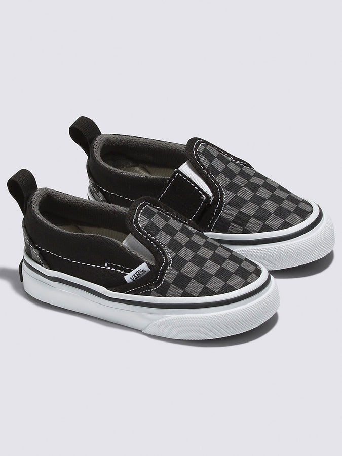 Vans Slip-On V Checkerboard Black/Pewter Shoes | CHECKR BLACK/PEWTER (EO0)