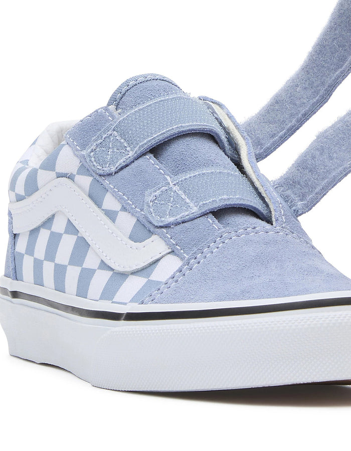 Vans Old Skool V Checkerboard Dusty Blue Shoes Spring 2024 | CLR THR CHK DST BLU (DSB)
