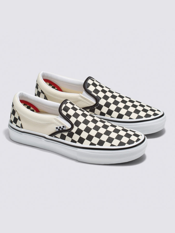 Vans Skate Slip-On Checkerboard Black/Off White Shoes | (CHECK) BLK/OFF WHT (AUH)