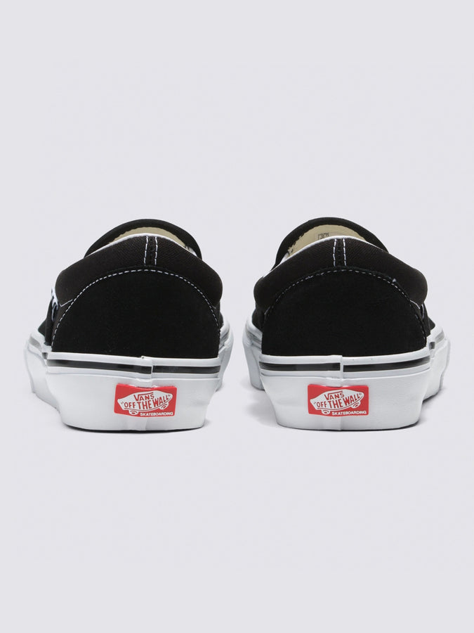 Vans Skate Slip-On Black/White Shoes | BLACK/WHITE (Y28)