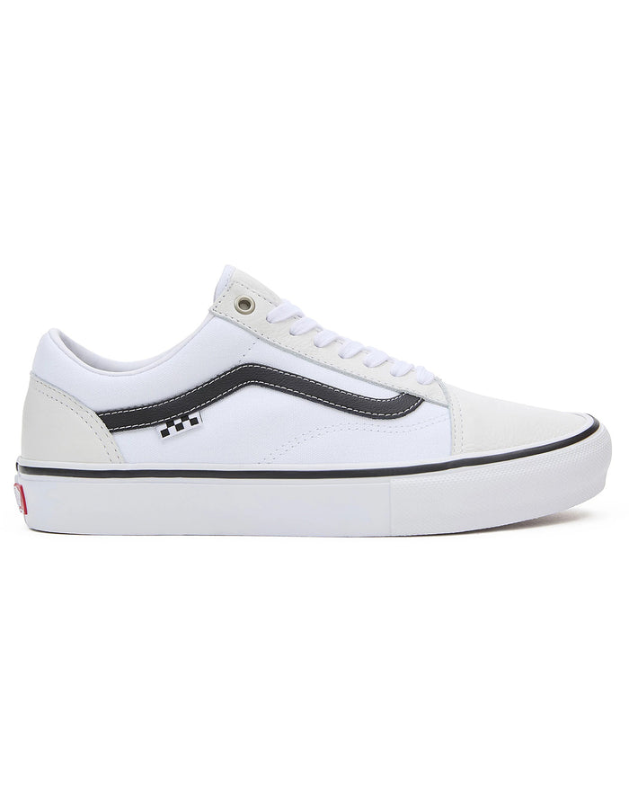 Vans white old skool fashion black stripe