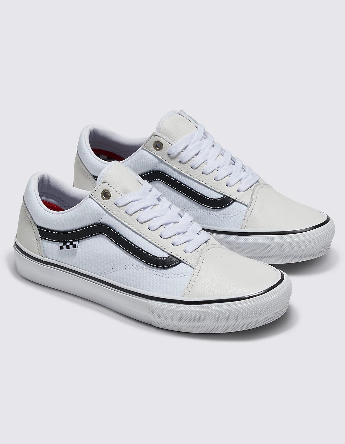 Vans Skate Old Skool Leather White/White Shoes Spring 2024 | EMPIRE