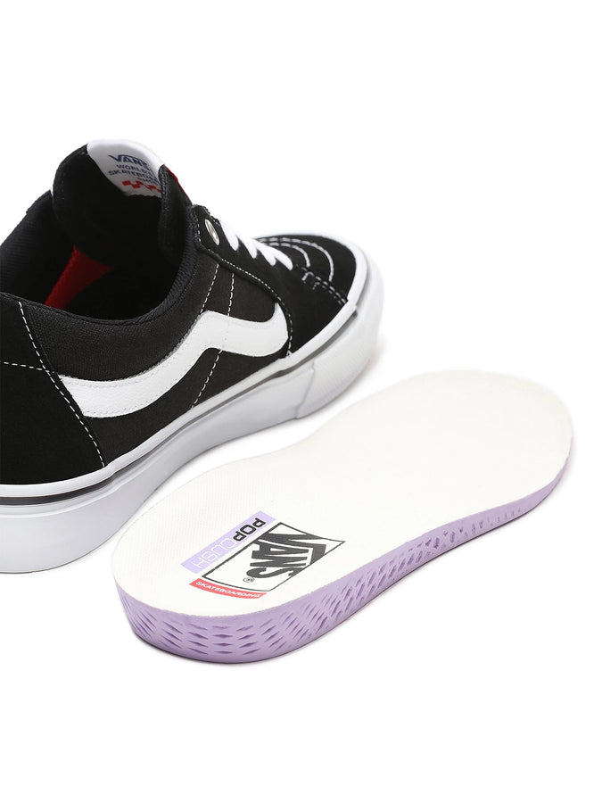 Vans Skate Sk8-Low Black/White Shoes | BLACK/WHITE (Y28)