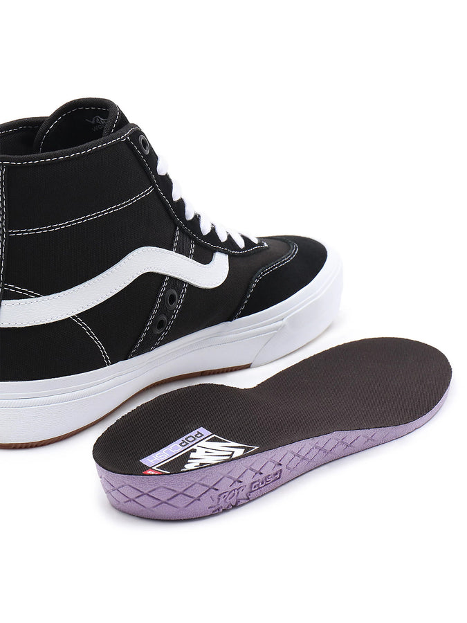 Vans Crockett High Pro Black/White Shoes | BLACK/WHITE (Y28)