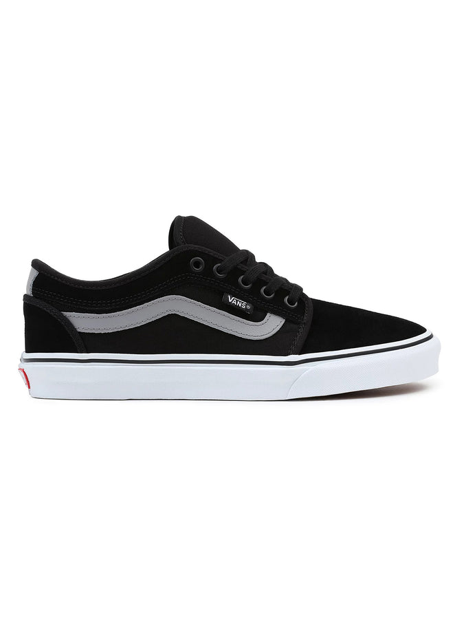 Vans Chukka Low Sidestripe Black/Grey/White Shoes | BLACK/GREY/WHITE (9BG)