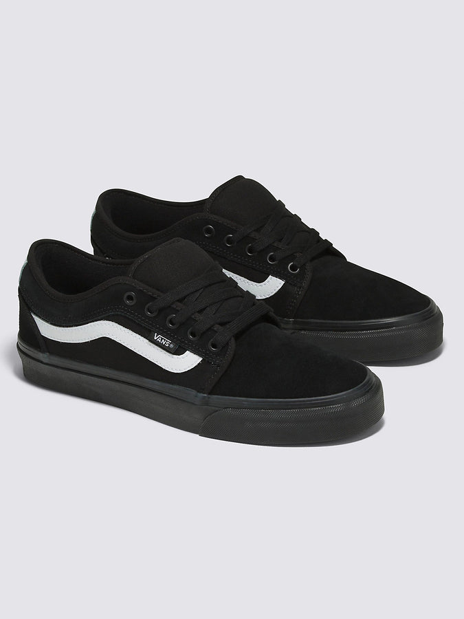 Vans Skate Chukka Low Sidestripe Black/Black/White Shoes | BLACK/BLACK/WHITE (B8C)