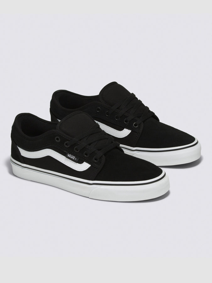 Vans Skate Chukka Low Sidestripe Black/White Shoes | BLACK/WHITE (BA2)