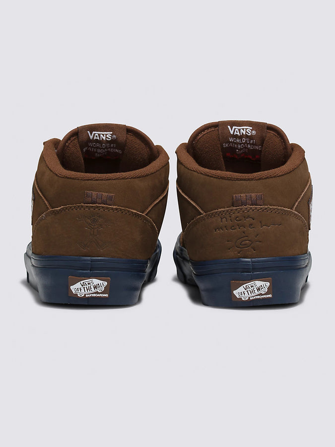 Navy and brown vans sale