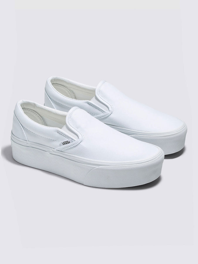 Vans Classic Slip-on Stackform Canvas White Shoes Spring 2024 | TRUE WHITE (W00)