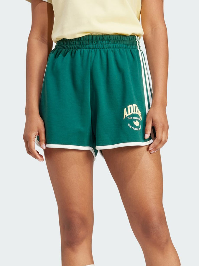 Adidas green clearance shorts womens