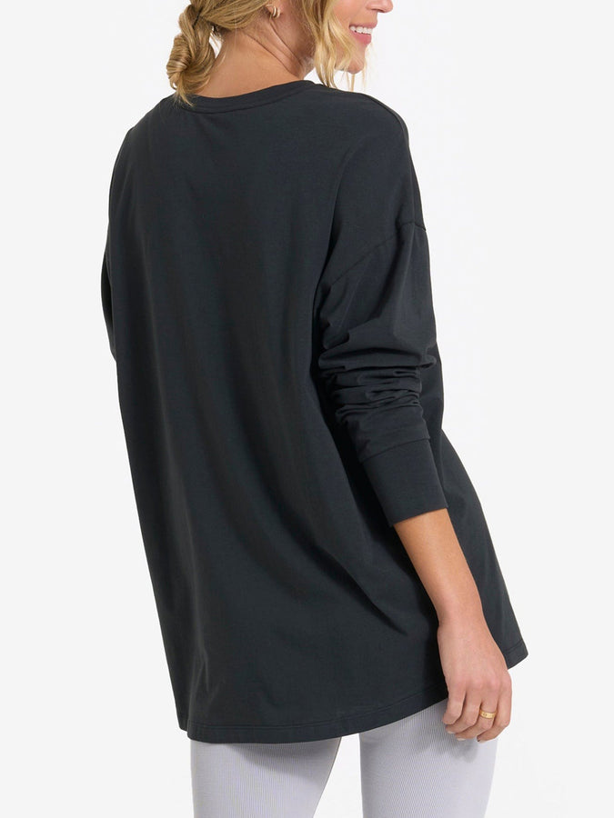 Vuori Feather Women Long Sleeve T-Shirt Spring 2024 | WASHED BLACK (WBL)