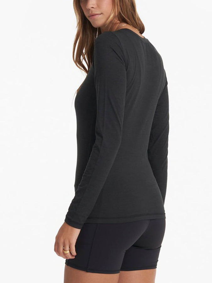 Vuori Fall 2023 Lux Women Long-Sleeve T-Shirt | BLACK HEATHER (HBK)