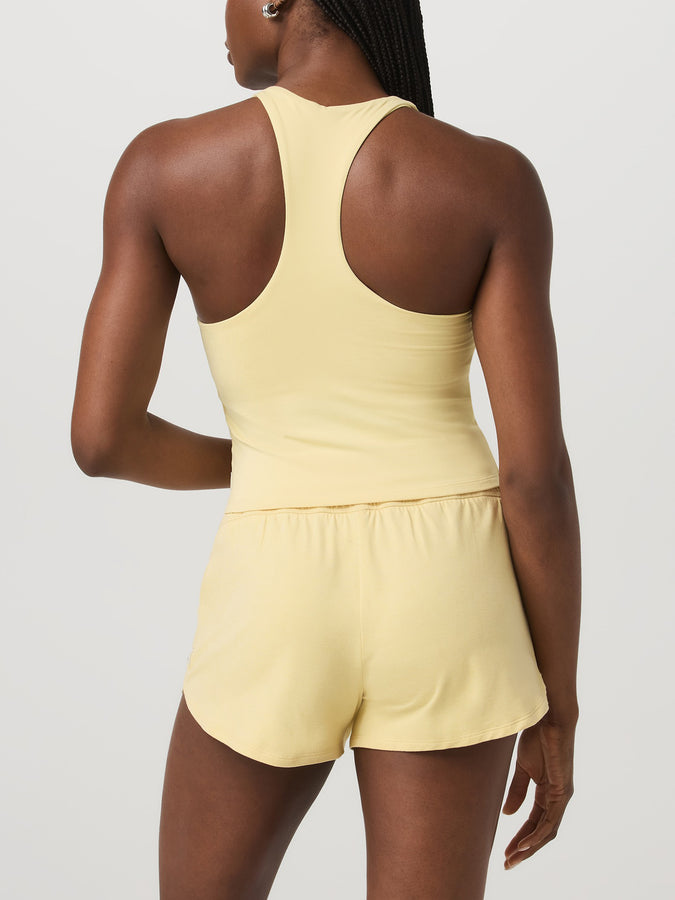 Vuori Halo Performance Crop 2.0 Tank Top Spring 2026 | LEMON SNAP HEATHER (LPH)