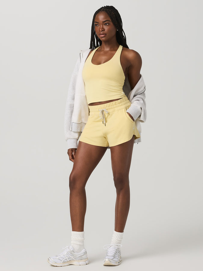 Vuori Halo Performance Crop 2.0 Tank Top Spring 2026 | LEMON SNAP HEATHER (LPH)