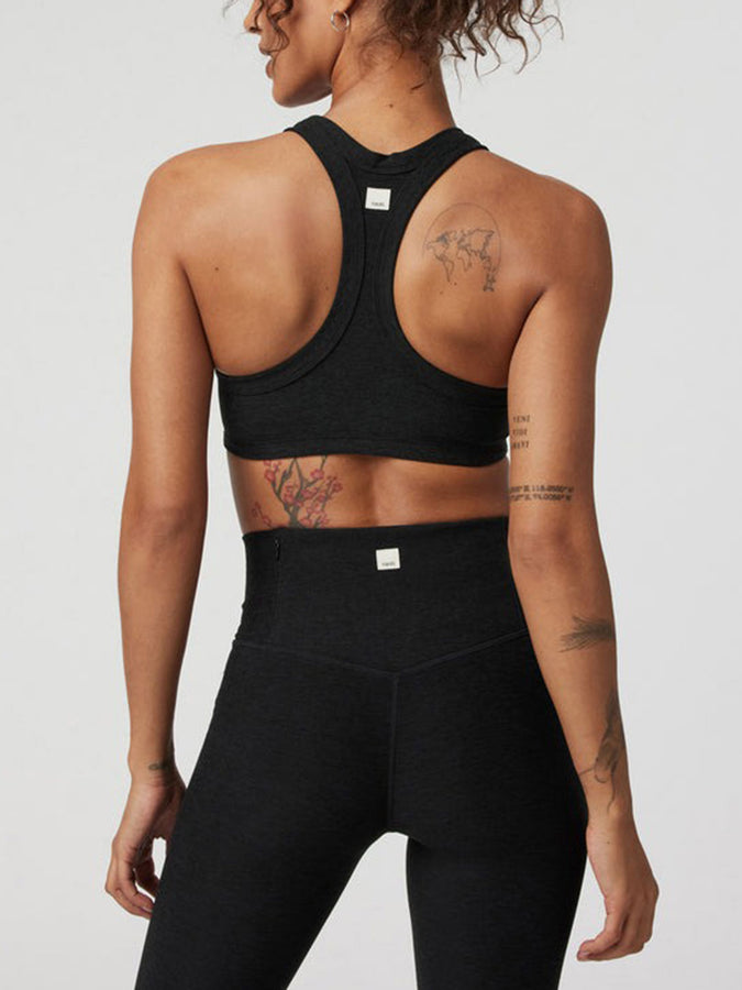 Vuori Elevation Racer Bra Tank Top | BLACK HEATHER (HBK)