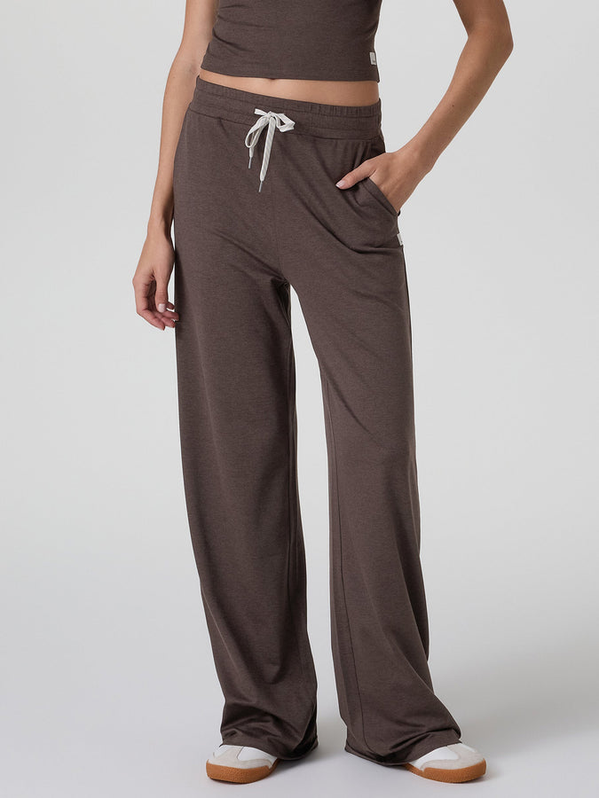 Vuori Halo Essential Wideleg Pants Fall 2026 | JAVA HEATHER (HJV)