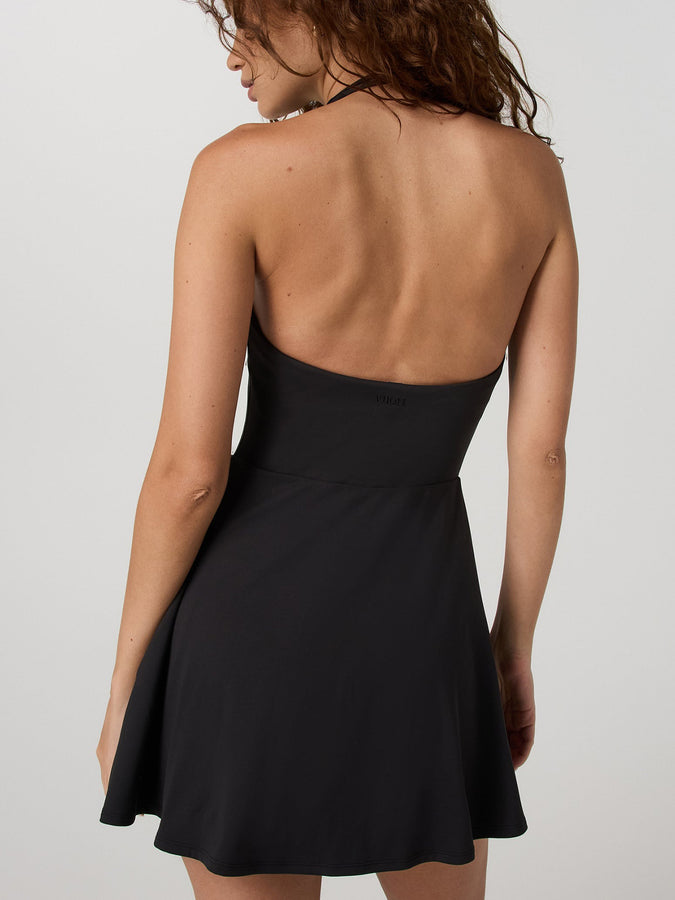 Vuori Tiebreak Halter Dress Spring 2026 | BLACK (BLK)