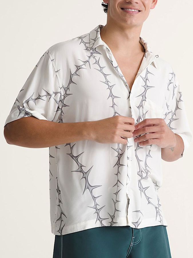 Vans Van Doren Printed Camp Short Sleeve Buttondown Shirt Spring 2026 | WHITE (WHT)
