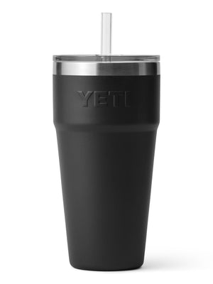 Yeti Rambler 26oz Black Straw Cup