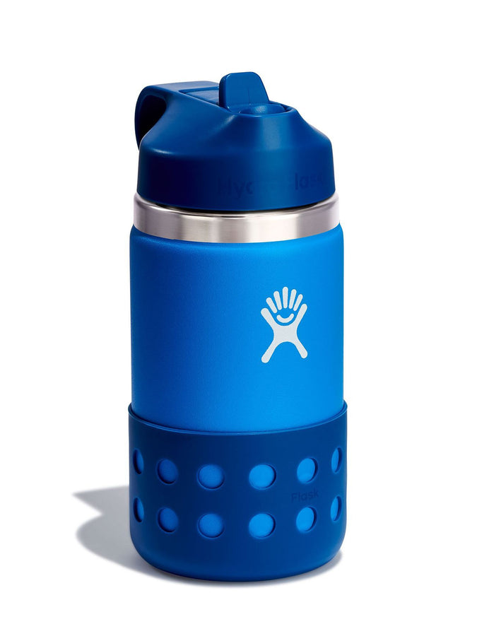 Hydro Flask 12oz Wide with Straw Lid And Boot Lake Bottle | LAKE