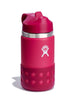 Hydro Flask 12oz Wide With Straw Lid And Boot Peony Bottle