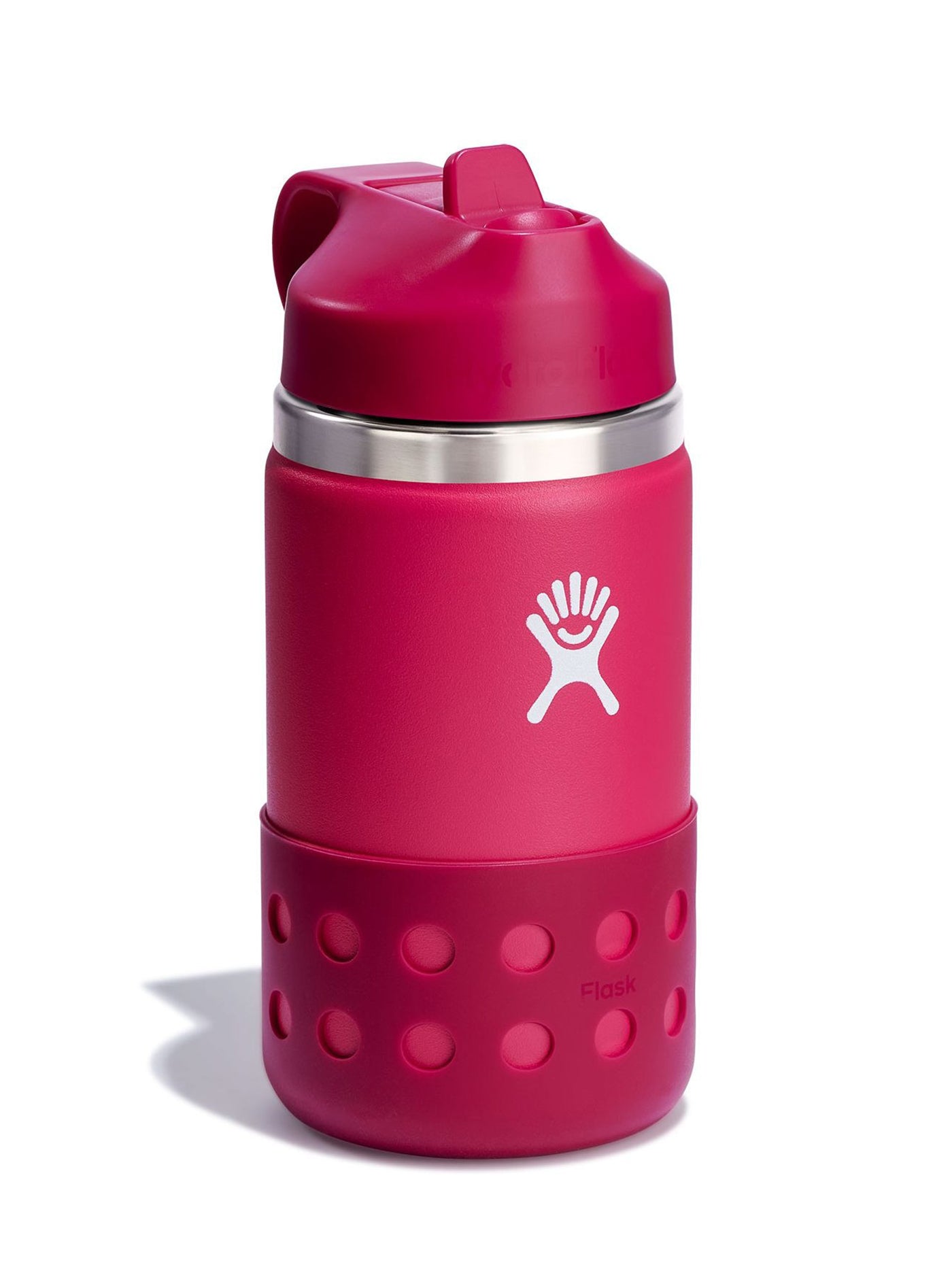 Hydro Flask 12oz Wide With Straw Lid And Boot Peony Bottle