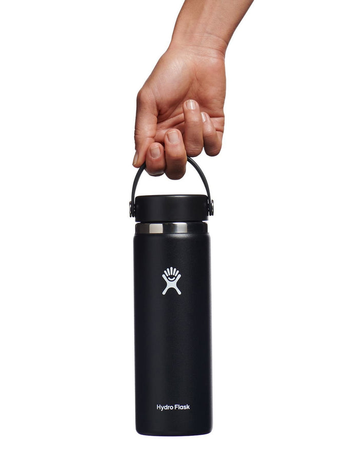 Hydro Flask 20oz Wide Mouth Flex Cap Black Bottle | BLACK